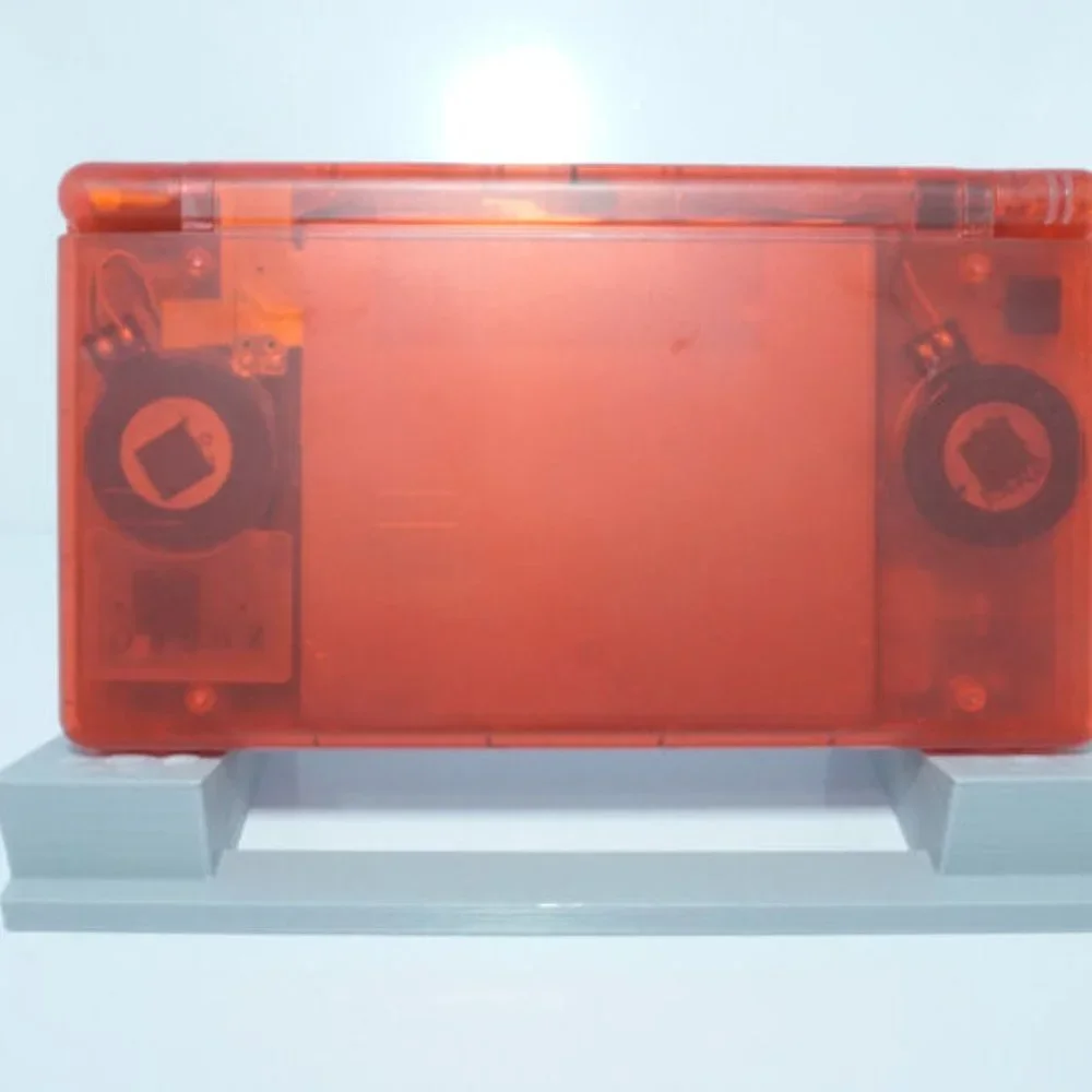 Nintendo DS Lite Transparent Clear Red Handheld System with Charger and Stylus